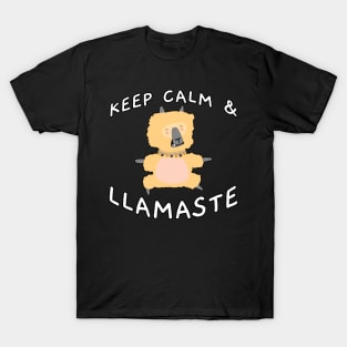 Keep Calm And Llamaste Pose 5 T-Shirt